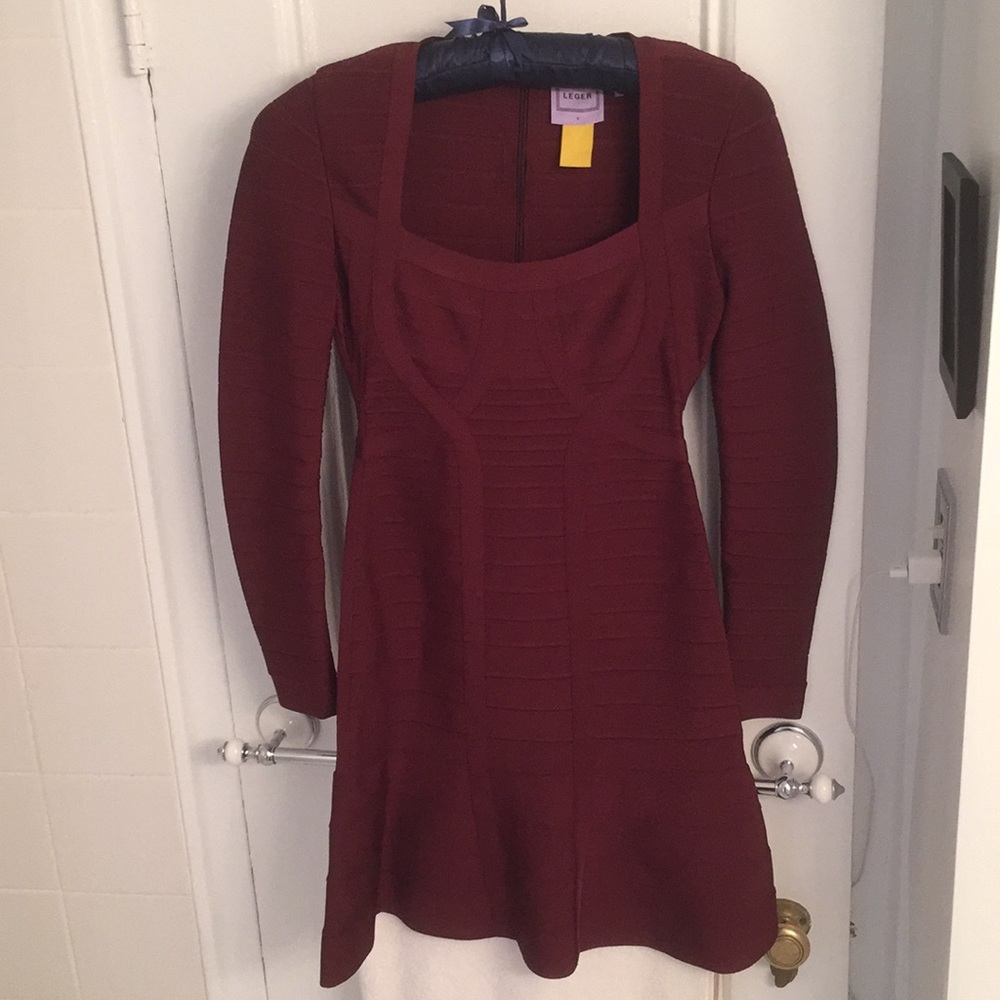 Brand new Herve Leger long sleeved bandage dress